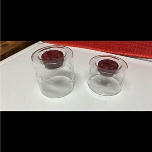 Princess House tea light holders crystal Heritage pattern